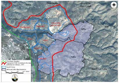 Le Mur de la Ségrégation menace les terres des villages de Bil'in et de Saffa