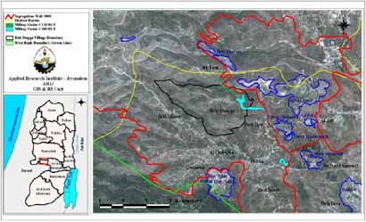 Les terres du village de Beit Duqqu menacées par le Mur de Ségrégation