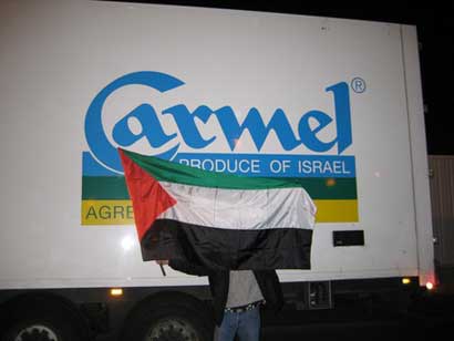 Action  «NON AUX FLEURS D’ISRAEL» à l’aéroport de Liège-Bierset