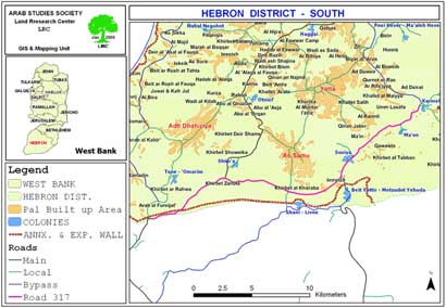 Des terres de la région d'Hébron saisies pour une route 