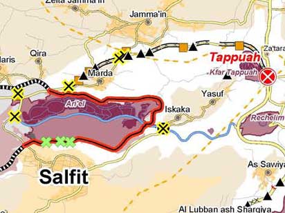 Les colons confisquent de nouvelles terres dans le village de Yasuf
