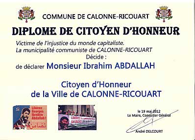 Calonne la… Rouge célèbre son citoyen d’honneur !