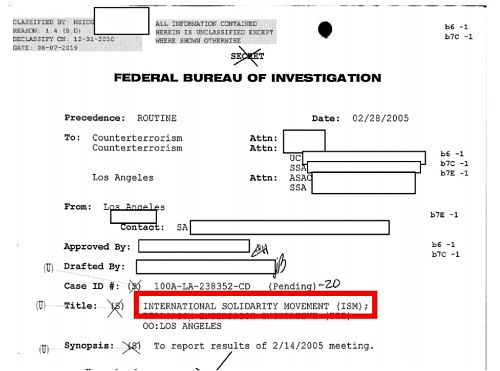 Déclaration de l'ISM sur l'enquête du FBI
