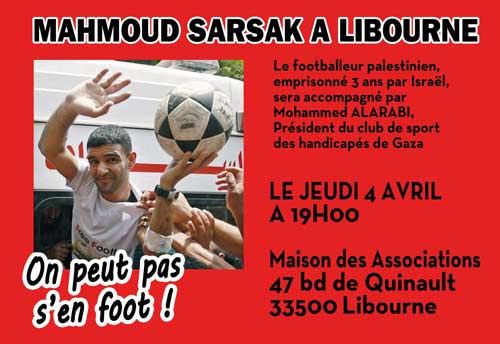 Génération Palestine 33 a le plaisir de vous inviter au Concert de soutien aux prisonniers politiques palestiniens